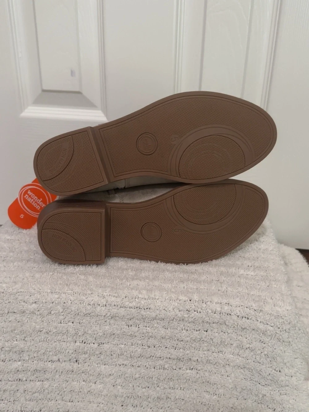 wonder nation Metallic Taupe Chelsea Ankle Boots for Kids